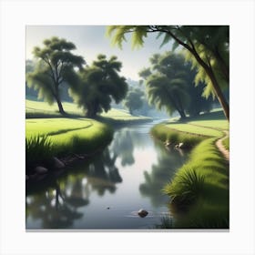 River In The Grass 9 Canvas Print