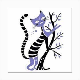 Cat In Tree Canvas Print