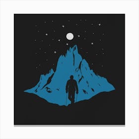 Mountaineer At Night Canvas Print