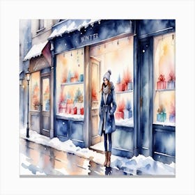 Winter In Paris Canvas Print