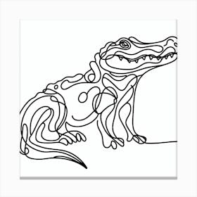 Crocodile Picasso style 1 Canvas Print