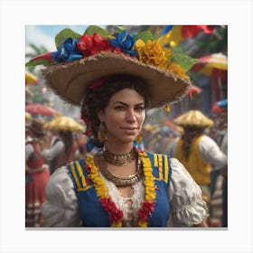 Colombian Festivities Trending On Artstation Sharp Focus Studio Photo Intricate Details Highly (10) Canvas Print