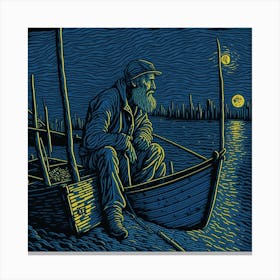 Man In A Boat 2 Canvas Print