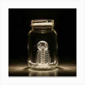 Skeleton In Jar Canvas Print