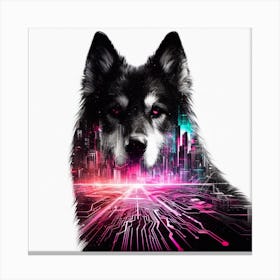 Dog silhouette 1 Canvas Print