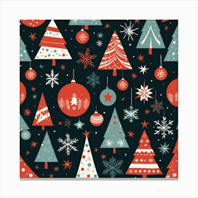 Christmas Tree Pattern Canvas Print