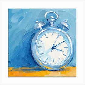 Clock On A Table Canvas Print