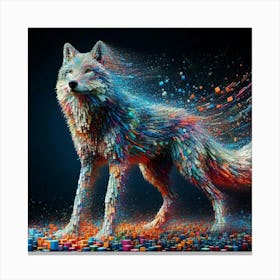 Abstract, wolf of cubes 1 Canvas Print