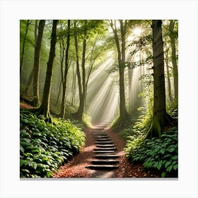 Path In The Forest 5 Canvas Print