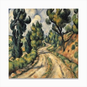 The Bend In The Road, Paul Cézanne 8 Canvas Print