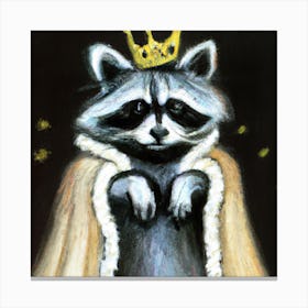 King Racoon Canvas Print