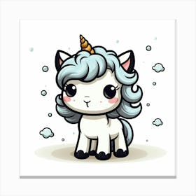 Cute Unicorn 463 Canvas Print