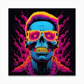 Skull With Sunglasses Canvas Print