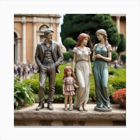 Family In Rome Canvas Print