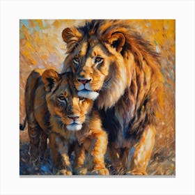 Lions Canvas Print