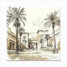 Sketch Of Egypt Canvas Print