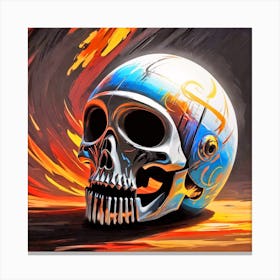 Skull On Fire 1 Canvas Print