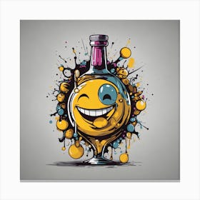 Smiley Face In A Bottle Canvas Print