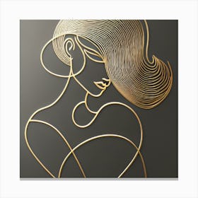 Gold Wall Art Canvas Print