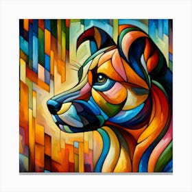 Colorful Dog Painting 1 Canvas Print