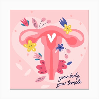 Your Body, Your Temple Square Canvas Print