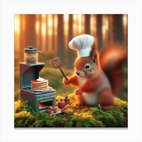 Chef Squirrel 3 Canvas Print