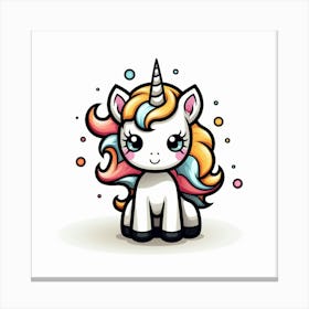 Cute Unicorn 646 Canvas Print