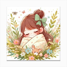 Kawaii Girl Canvas Print