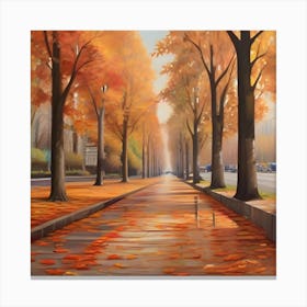 Autumn Street 4 Canvas Print