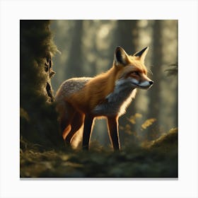Red Fox In The Forest 52 Canvas Print