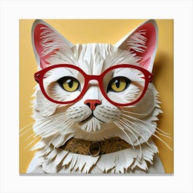 Cat With Glasses 2 Canvas Print