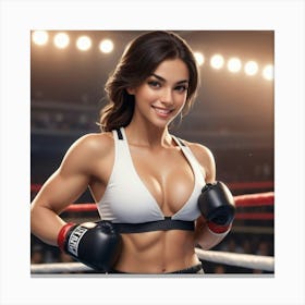 Boxing Girl 7 Canvas Print