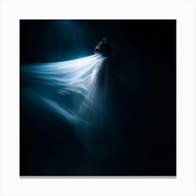 Spirit Trapped Screaming Partially Visible Through A Delicate Translucent Veil Ethereal Essence (3) Canvas Print