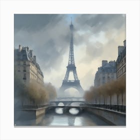 Claude Monet inspired cityscape 2 Canvas Print