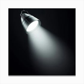 Spotlight On A Black Background Canvas Print