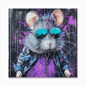 Rat In Sunglasses Canvas Print