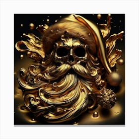 Santa Claus Skull Canvas Print