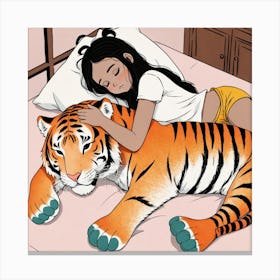 Tiger Pillow Canvas Print