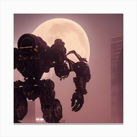 Robot In The City Canvas Print