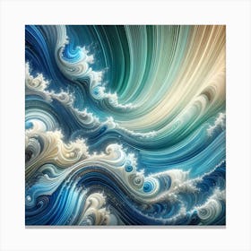 Abstract Wave Painting 1 Canvas Print