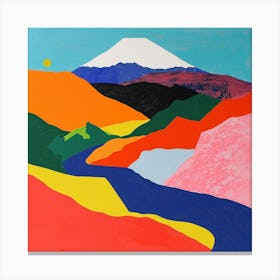 Colourful Abstract Fuji Hakone Izu National Park Japan 4 Canvas Print