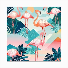 Flamingos 4 Canvas Print