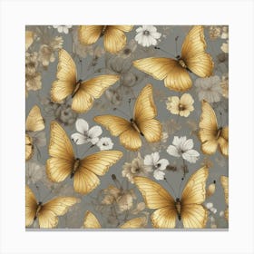 Golden Butterflies 28 Canvas Print