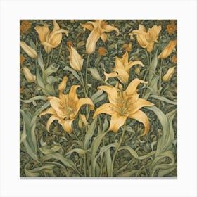 Golden Lily William Morris 3 Canvas Print