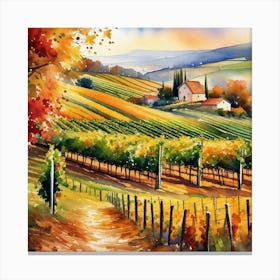 Vineyards In Tuscany 14 Canvas Print