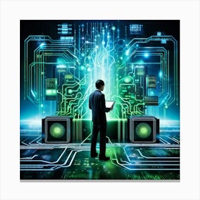 Abstract Concept Of Innovation Embodied By A Digital Illustration Of An Isolated Learning Machine Su (1) 2 Canvas Print