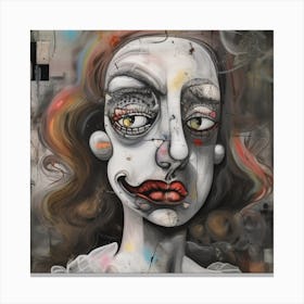 'The Face Of A Woman' Canvas Print