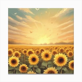 A Golden Sunshine Art Print 2 Canvas Print