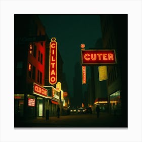 Night In Chicago Canvas Print