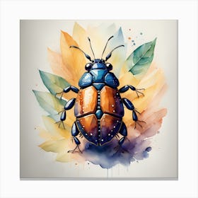 Beetle Illustration Canvas Print